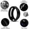 46mm Hollow Lens Hood Universal Metal Hollow Vented Tilted Curved Lens Hood Sunshade with Centre Pinch Lens Cap for Leica Canon Nikon Sony Pentax Olympus Fuji Camera + Microfiber Cleaning Cloth view 2
