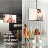 ONKRON Ceiling TV Mount for 32-80 Inch Screen up to 150 lbs, Height Adjustable Hanging TV Mount with Swivel and Tilt, VESA 100x100-600x400, Full Motion Ceiling Mount TV Bracket Drop Down, Black view 3