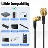 23.6inch ABBREE AR-152 AR-148 Tactical Antenna SMA-Female Coaxial Extend Cable for Baofeng UV-5R 5RM BF-F8HP Pro AR-152 Pro UV-5G Plus BF-888S UV-5R Mini UV-82 UV-9R 2 Way Radio view 2