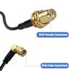 23.6inch ABBREE AR-152 AR-148 Tactical Antenna SMA-Female Coaxial Extend Cable for Baofeng UV-5R 5RM BF-F8HP Pro AR-152 Pro UV-5G Plus BF-888S UV-5R Mini UV-82 UV-9R 2 Way Radio view 4