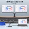 HDMI Extender Splitter 1x2, HD1080P@60Hz & 3D Visual, Extending 165ft (50m) Length Transmission Over CAT5e/CAT6/CAT7 Cable, 2 Channel Transmission with 2 HDMI Loop Out1 view 2