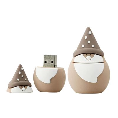 16GB Snowman Shape USB Flash Drive USB 2.0 Stick Flash Disk Thumb Drive U Disk Pen Drive USB 2.0 Stick PenDrive USB Drive Memory Stick External Storage USB Disk (Brown)