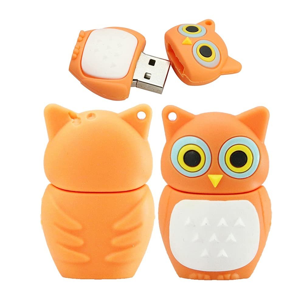 32GB Owl Shape USB Flash Drives Pen Drive Memoria Flash Stick PenDrives USB Flash Disk Thumb Drive U Disk USB Drive USB 2.0 Pen Drive PenDrive (Orange)