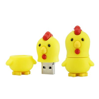 128GB Chicken Shape USB Flash Drive USB Drive USB Stick USB Flash Disk USB Disk Thumb Drive Pen Drive U Disk PenDrive Memory Stick External Storage Flash Memory USB Storage USB 2.0 Stick (Yellow)
