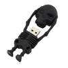 16GB Human Skeleton Shape USB 2.0 Flash Drive USB Stick Memory Stick USB Drive Flash Disk Thumb Drive Data Storage External Storage U Disk Flash Memory (Black) view 3