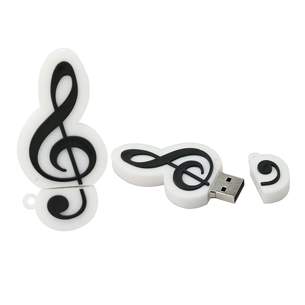 16GB Music Note Shape USB Flash Drives Pen Drive Memoria Flash Stick PenDrives USB Flash Disk Thumb Drive U Disk USB Drive USB 2.0 Pen Drive PenDrive (White)