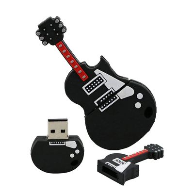 16GB Guitar Shape USB Flash Drive USB Drive USB Stick USB Flash Disk USB Disk Thumb Drive Pen Drive U Disk PenDrive Memory Stick External Storage Flash Memory USB Storage (Black)