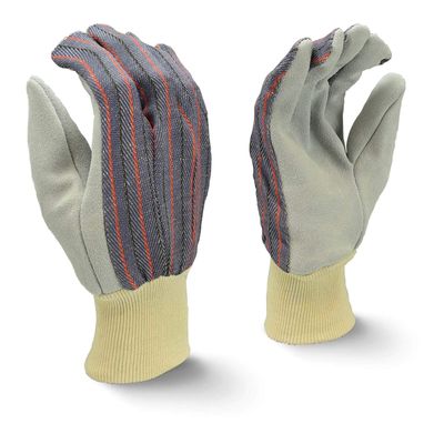Women's Economy Shoulder Gray Split Cowhide Leather Glove