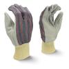 Women's Economy Shoulder Gray Split Cowhide Leather Glove view 1