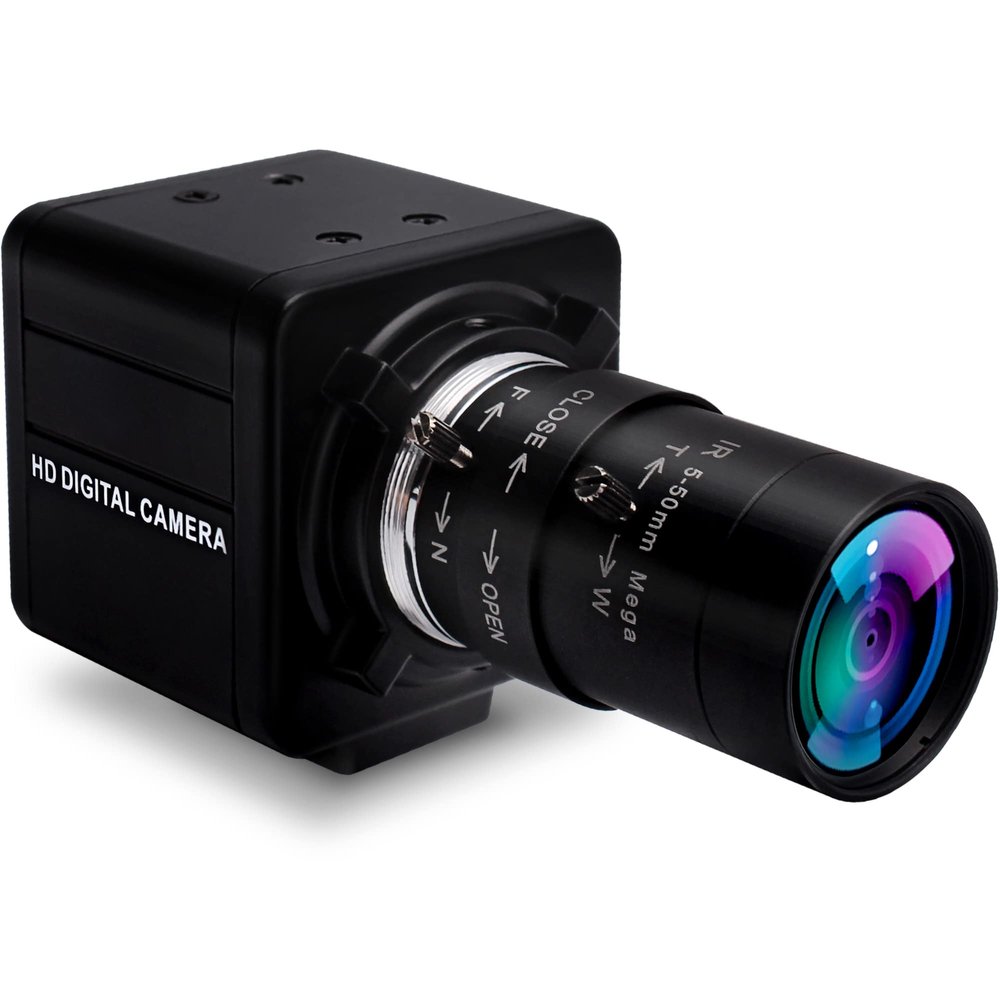 ALPCAM 2MP FHD 1080P USB Camera, 5-50mm Varifocal Zoom Lens, Low Light Correction, H.264 Compression, Compatible with Windows, Linux, Android,Mac OS