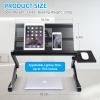 Armyte 19" Extra Wide Aluminum Laptop Stand Adjustable with Cooling Fan and Mouse Pad, Reinforced Ergonomic Lap Desk Foldable Portable Computer Table for Bed Sofa Couch (Black) view 2