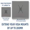 Mount-It! VESA Mount Adapter Kit | TV Wall Mount Bracket Adapter Converts 200x200 mm Patterns to 300x300 and 400x400 mm | Fits Most 32 Inch to 55 Inch TVs | Hardware Included view 4