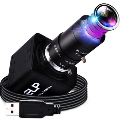 8MP USB Camera with Zoom 2.8-12mm Lens Webcam Variable Focus PC Camera Mini UVC USB2.0 USB with Camera for Computer IMX179 Manual Zoom Close-up Camera Varifocal Web Camera for Raspberry Pi Laptop