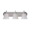 Euri Lighting EIN-VL20SL-1030e 3 Light 24 Inch Silver Integrated LED, Dimmable Vanity Fixture, Alabaster Glass, 28 Watts, 2000 Lumens, 3000K Soft White, Energy Star (Pack of 1) view 1