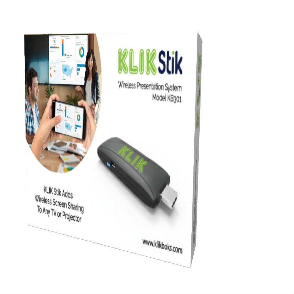 KLIKStik Wireless Presentation System Dongle with Wi-Fi & HDMI, Screen Mirroring from AirPlay, Miracast & KLIKConnect apps