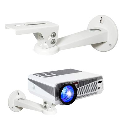 2-Be-Best Projector Wall Mount, Angle Adjustable Projectors Mounts for Mini Projectors, Projector Mount for Wall with Load 11 lbs Length 7.9" 1/4" Mounting Screw White