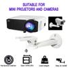 2-Be-Best Projector Wall Mount, Angle Adjustable Projectors Mounts for Mini Projectors, Projector Mount for Wall with Load 11 lbs Length 7.9" 1/4" Mounting Screw White view 3