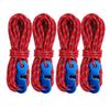 Azarxis Reflective Cord Pack, Tent Guyline Rope High-Strength Lightweight 13ft per Piece with Aluminum Cord Adjuster for Tying Down Tarps, Camping Tent, Outdoor Packaging (Red - 4 Pack - 3mm) view 1
