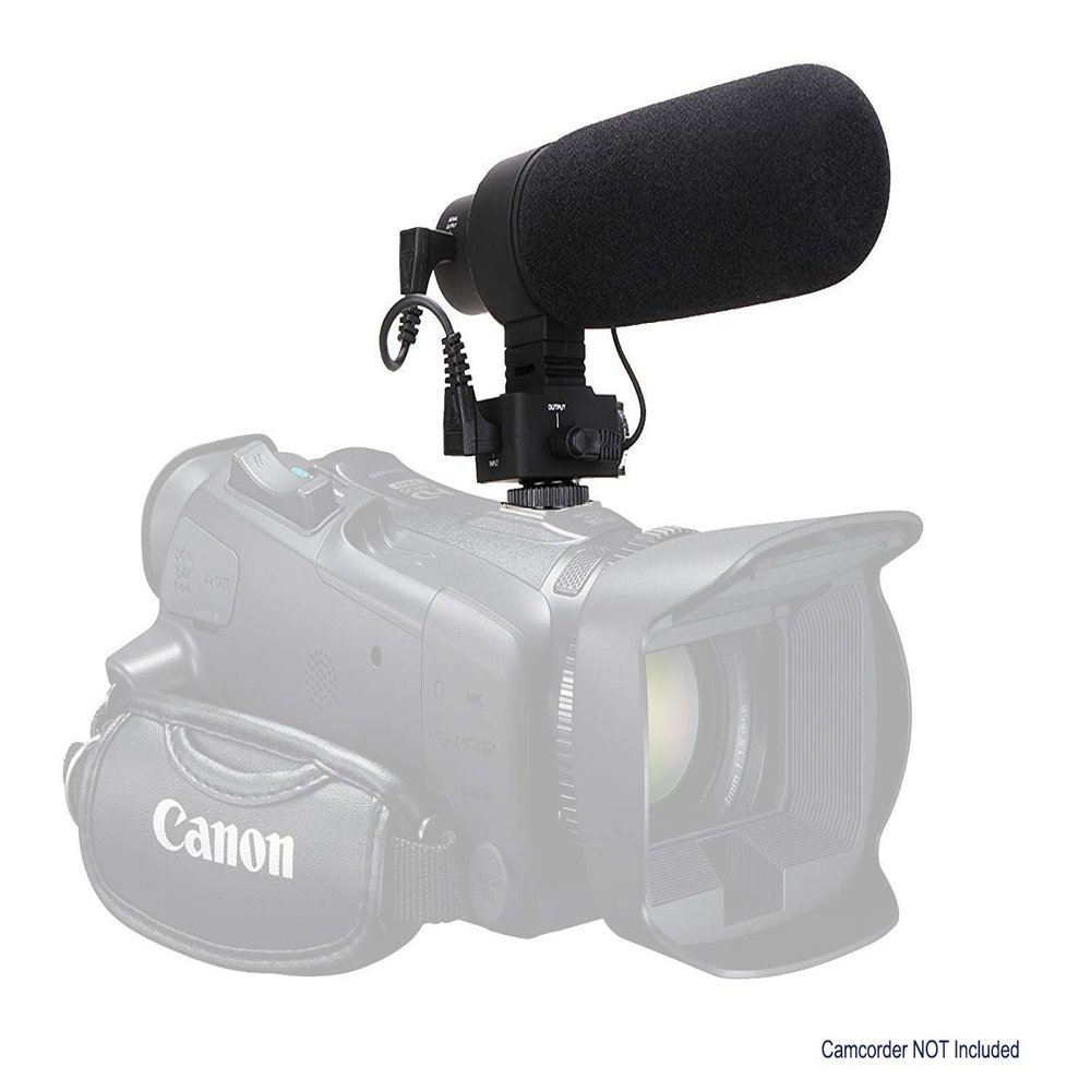 Advanced Super Cardioid Microphone for Canon EOS Rebel T7i (Stereo/Shotgun) with Dead Cat Wind Muff