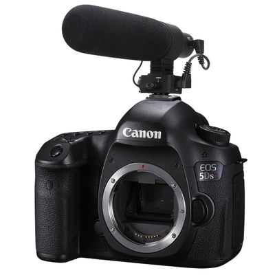 Advanced Super Cardioid Microphone for Canon EOS 5DS/5DS R (Stereo/Shotgun) with Dead Cat Wind Muff