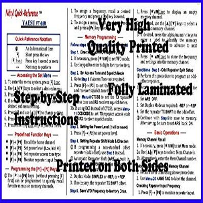 Nifty Accessories Tri-Folded Mini-Manual for The Yaesu FT-65R