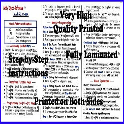 Nifty Accessories Tri-Folded Mini-Manual for The Yaesu FT-65R