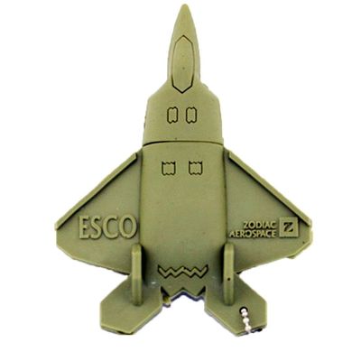 128GB Fighter Shape USB Stick USB Flash Drives Memory Stick Pen Drive Thumb Drive USB Disk USB Drive U Disk with Chain (Green)
