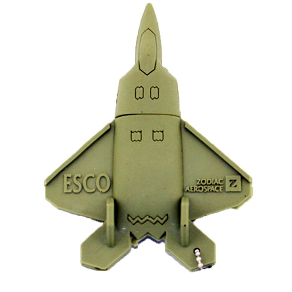 128GB Fighter Shape USB Stick USB Flash Drives Memory Stick Pen Drive Thumb Drive USB Disk USB Drive U Disk with Chain (Green)