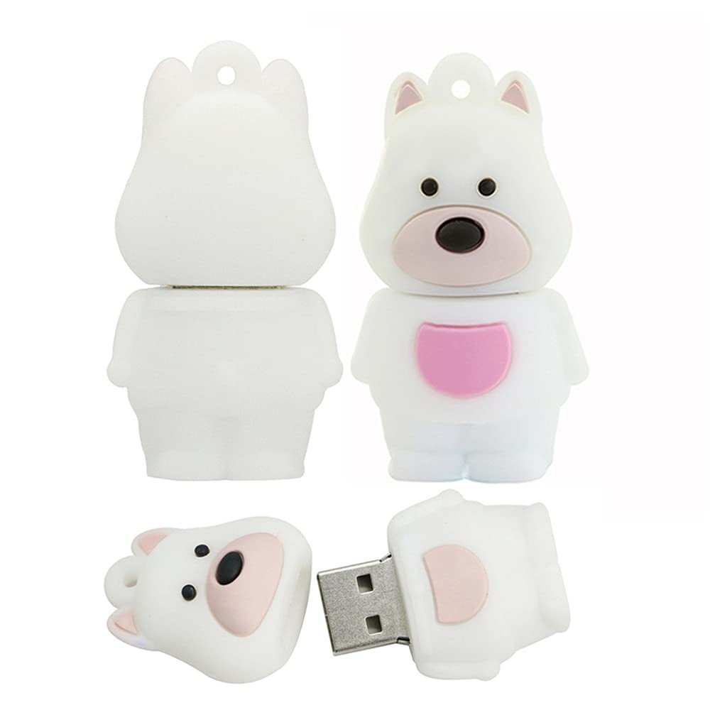 128GB Cartoon 12 Symbolic Animals USB Flash Drive U Disk USB 2.0 Data USB Flash Disk Memory Stick Pen Drive Storage Device USB Drive External Storage Flash Disk USB Disk (Dog)
