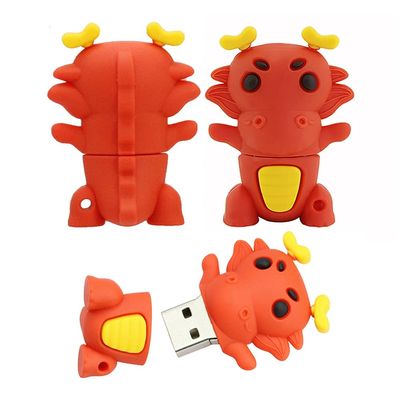 16GB Cartoon 12 Symbolic Animals USB Flash Drive U Disk USB 2.0 Data USB Flash Disk Memory Stick Pen Drive Storage Device USB Drive External Storage Flash Disk USB Disk (Dragon)