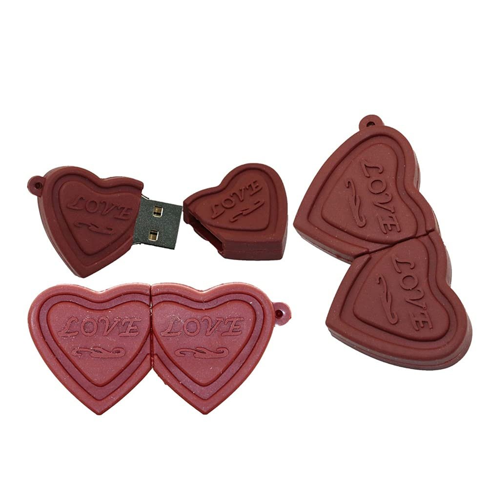128GB Chocolate Shape USB Flash Drive USB Drive USB Stick USB Flash Disk USB Disk Thumb Drive Pen Drive U Disk PenDrive Memory Stick External Storage Flash Memory USB Storage USB 2.0 Drive (Chocolate)