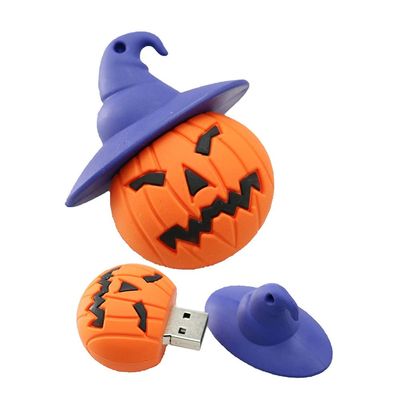 16GB Pumpkin Shape USB 2.0 Flash Drive USB Stick USB Flash Disk Pen Drive U Disk USB Disk Flash Memory Thumb Drive Memory Stick with Chain (Brown)