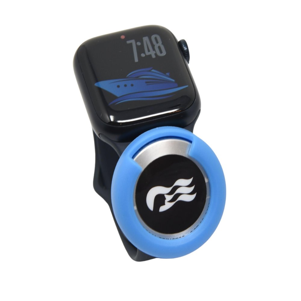 Luke3DP Watch Adapter for Holding a Carnival Ocean Medallion (Bright Blue)