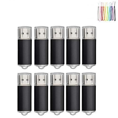 100PCS 2.0/3.0 USB Flash Drive Pen Drive Memory Stick Thumb Stick Pen Black (2.0/512MB, Black)