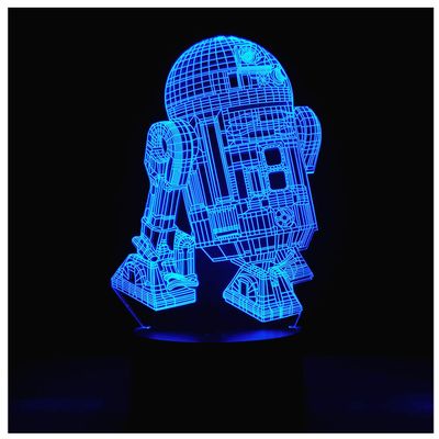 Gfytdxe 3D Illusion Platform Night Lights Touch Switch 7 Color Change USB Power LED Desk Lamp for Home Decorations or Holiday Gifts