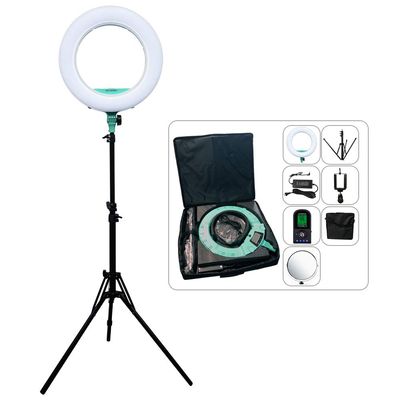 Yidoblo 18 inch LED Ring Light with 2M Stand for Phone and Camera, 48W 5500K/3200K Dimmable with Carrying Bag for YouTube Vlog Makeup Studio Video Shooting Salon Photography (AX-E Black)