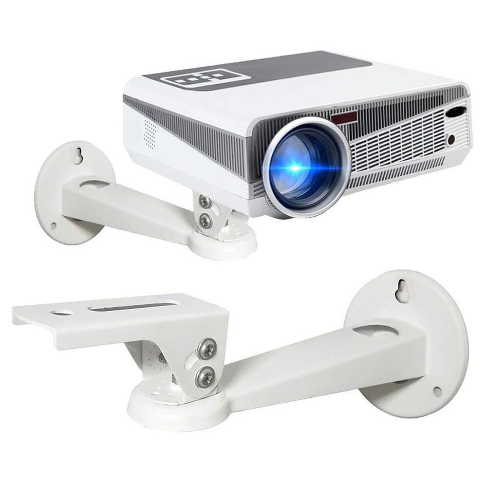 2-Be-Best Mini Projector Wall Mount 360 Rotation 7.8 Length 11 lbs Load Projector Wall Mount White
