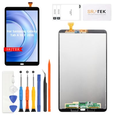 for Samsung Galaxy Tab A 10.1 2016 Screen Replacement T580 LCD Screen Replacement T585 LCD Display SM-T580 Touch Digitizer Compatible with SM-T585 Assembly Repair Parts(Black)
