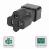 Toptekits C20 to 5-15R/5-20R Comb Power Converter Travel Plug Adapter,IEC320 C20 to US 3 Prong NEMA 5-15R & 5-20R IEC Y Splitter Electrical Adapter Dual IEC Split (C20 to 5-15/20R) view 2