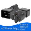Toptekits C20 to 5-15R/5-20R Comb Power Converter Travel Plug Adapter,IEC320 C20 to US 3 Prong NEMA 5-15R & 5-20R IEC Y Splitter Electrical Adapter Dual IEC Split (C20 to 5-15/20R) view 3