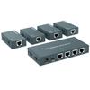 AAO HDMI Extender Splitter 1x4, 1080P@60Hz, Extending 165ft (50m) Length Transmission Over CAT5e/CAT6/CAT7 Cable, 4 Channel Transmission, 1 Power Adapter view 1