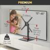Barkan Tabletop TV Mount 13-65 inch Swivel & Tilt Flat/Curved TV Stand Base, Holds Up to 80 lbs, Patented, Tempered Glass, Fits LED OLED LCD view 2