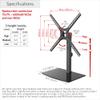 Barkan Tabletop TV Mount 13-65 inch Swivel & Tilt Flat/Curved TV Stand Base, Holds Up to 80 lbs, Patented, Tempered Glass, Fits LED OLED LCD view 4