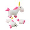 128GB Unicorn Shape USB 2.0 Memory Stick USB Flash Drives Thumb Flash Drives USB Stick Flash Disk USB Drive with Chain (White) view 1