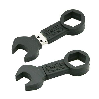 16GB Wrench Shape USB 2.0 Flash Drive Memory Stick Thumb Drive USB Drive Pen Drive USB Flash Disk U Disk USB Stick PenDrive Flash Memory (Black)
