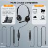 Mairdi Phone Headset with Microphone Noise Canceling, Telephone Headset with RJ9 Jack for Landline Deskphone, Office Headset for Call Centers, Works for Yealink Avaya Cisco Polycom view 4