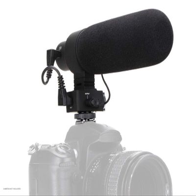 Advanced Super Cardioid Microphone for Canon EOS M5 (Stereo/Shotgun) with Dead Cat Wind Muff