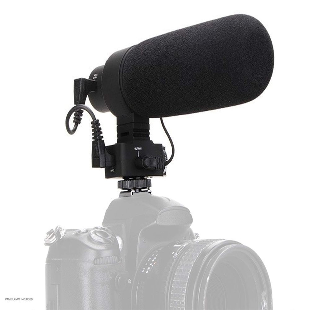 Advanced Super Cardioid Microphone for Canon EOS M5 (Stereo/Shotgun) with Dead Cat Wind Muff