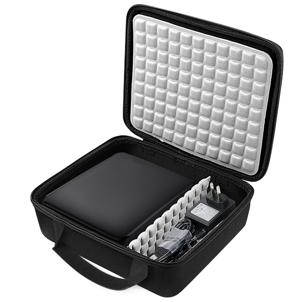 Hard Drive Case for Seagate Expansion Desktop/for Western Digital WD My Book/for Elements External Hard Drive 6TB 8TB 10TB 12TB 14TB 16TB 18TB Portable Desktop HDD (Black+Inside Grey)