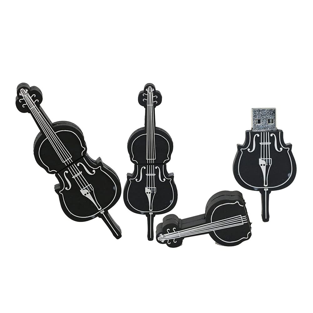 128GB Cello Shape USB Flash Drive USB Drive USB Stick USB Flash Disk USB Disk Thumb Drive Pen Drive U Disk PenDrive Memory Stick External Storage Flash Memory USB Storage (Black)
